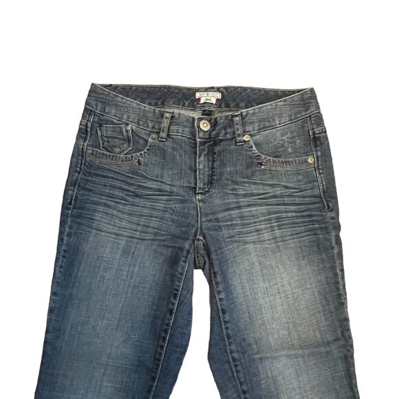 90s Vintage Tommy Hilfiger Freedom Crop Low Rise Raw Hem Jeans Size 4 - Picture 4 of 9